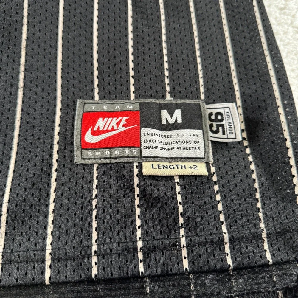 Vintage Nike Dwight Howard M+2 Pinstripe Orlando Magic #12 Swingman Black Jersey